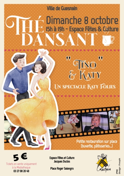 Thé dansant le dimanche 8 octobre de 15h à 19h
