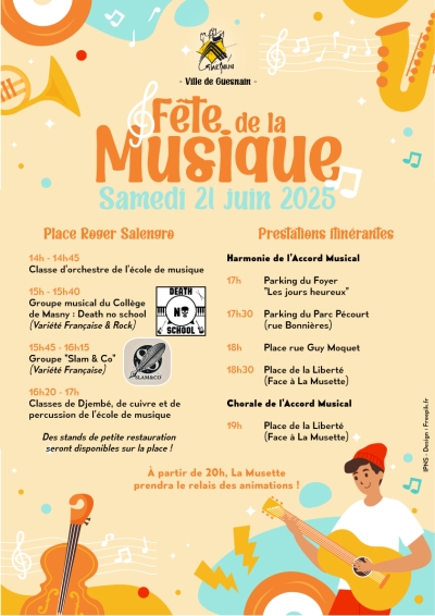 Fête de la musique le samedi 21 juin