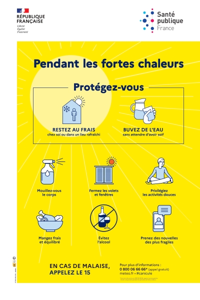 Pendant les fortes chaleurs, protégez-vous !