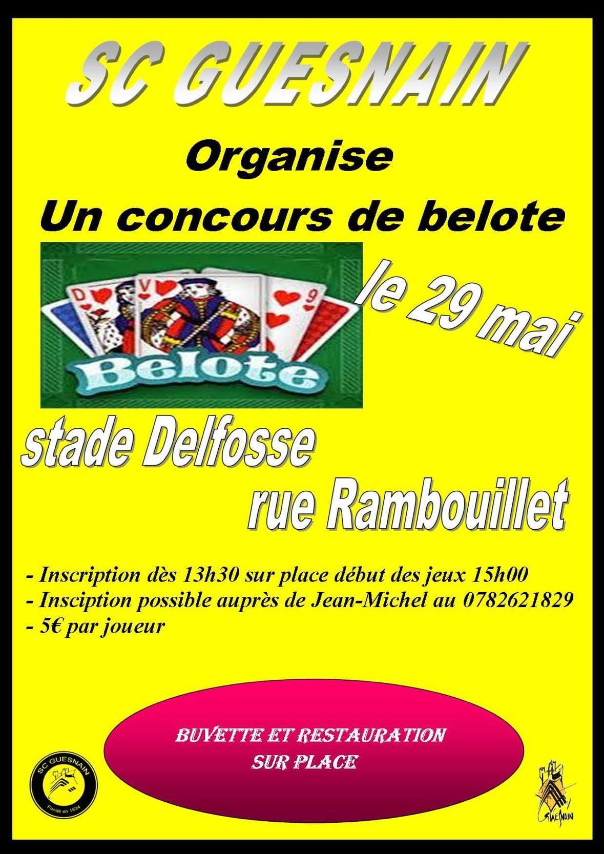 Concours de belote organisé par le SC Guesnain