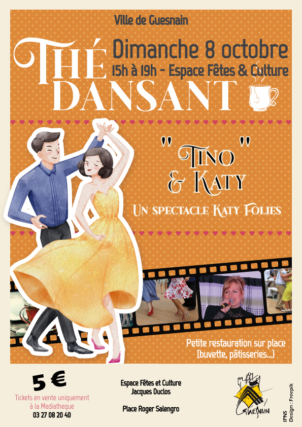 Thé dansant le dimanche 8 octobre de 15h à 19h