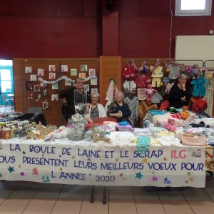 Stand du tricot et du scrap lors du marché de Noël