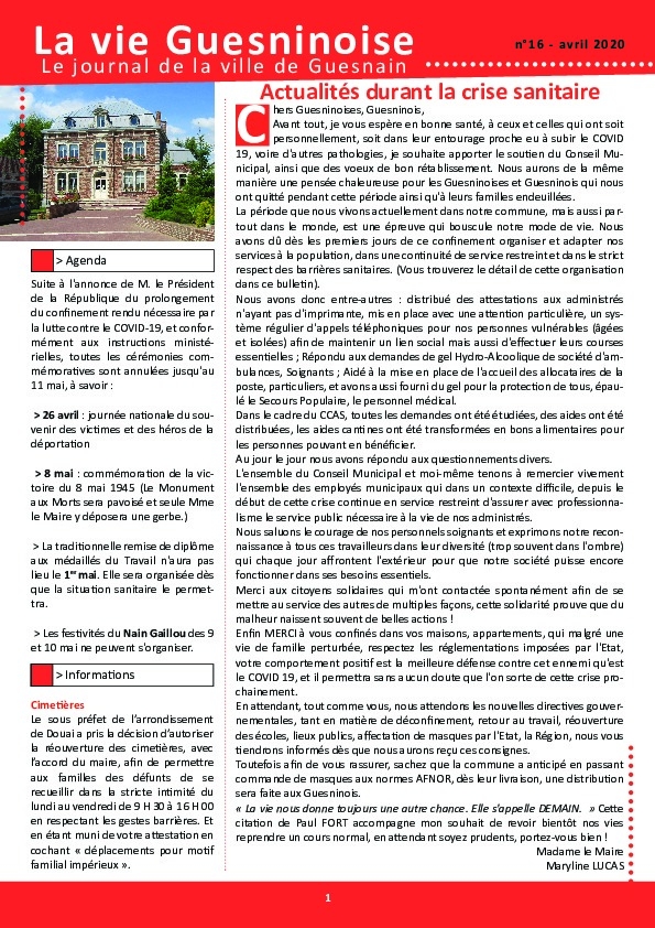 Couverture du bulletin municipal