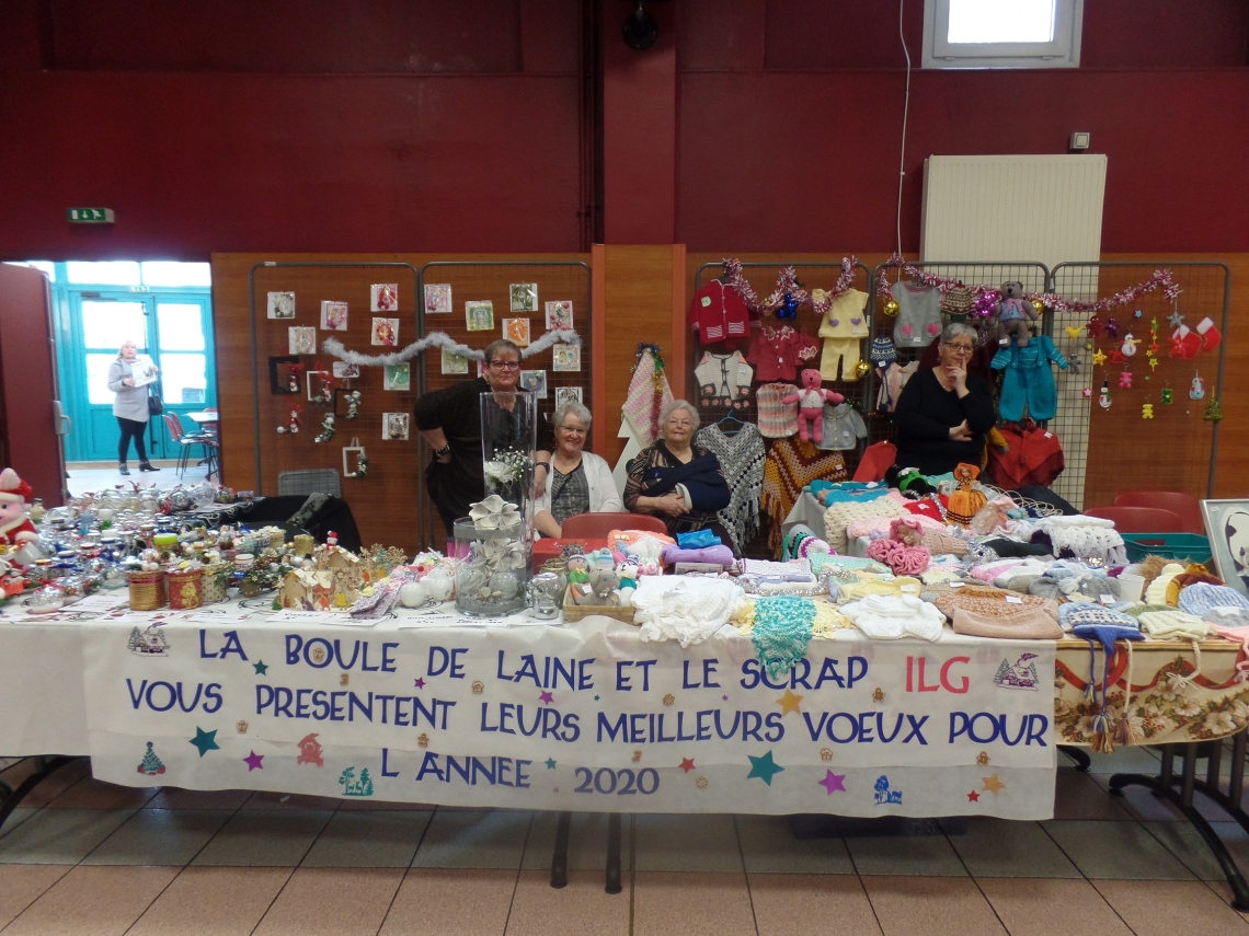 Stand du tricot et du scrap lors du marché de Noël