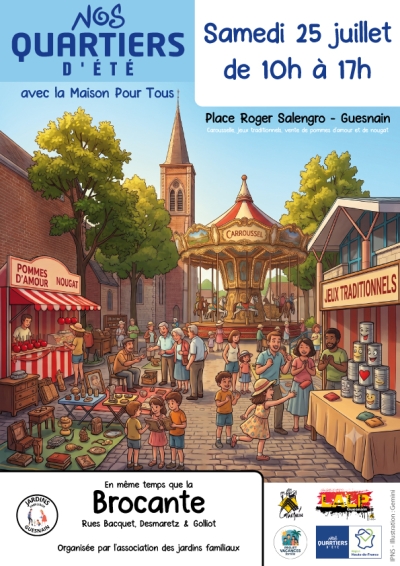 Nos quartiers d'été, samedi 25 juillet de 10h à 17h sur la place Roger Salengro